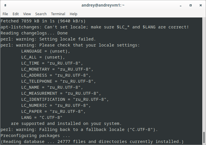 Debian 11 Locale Warning
