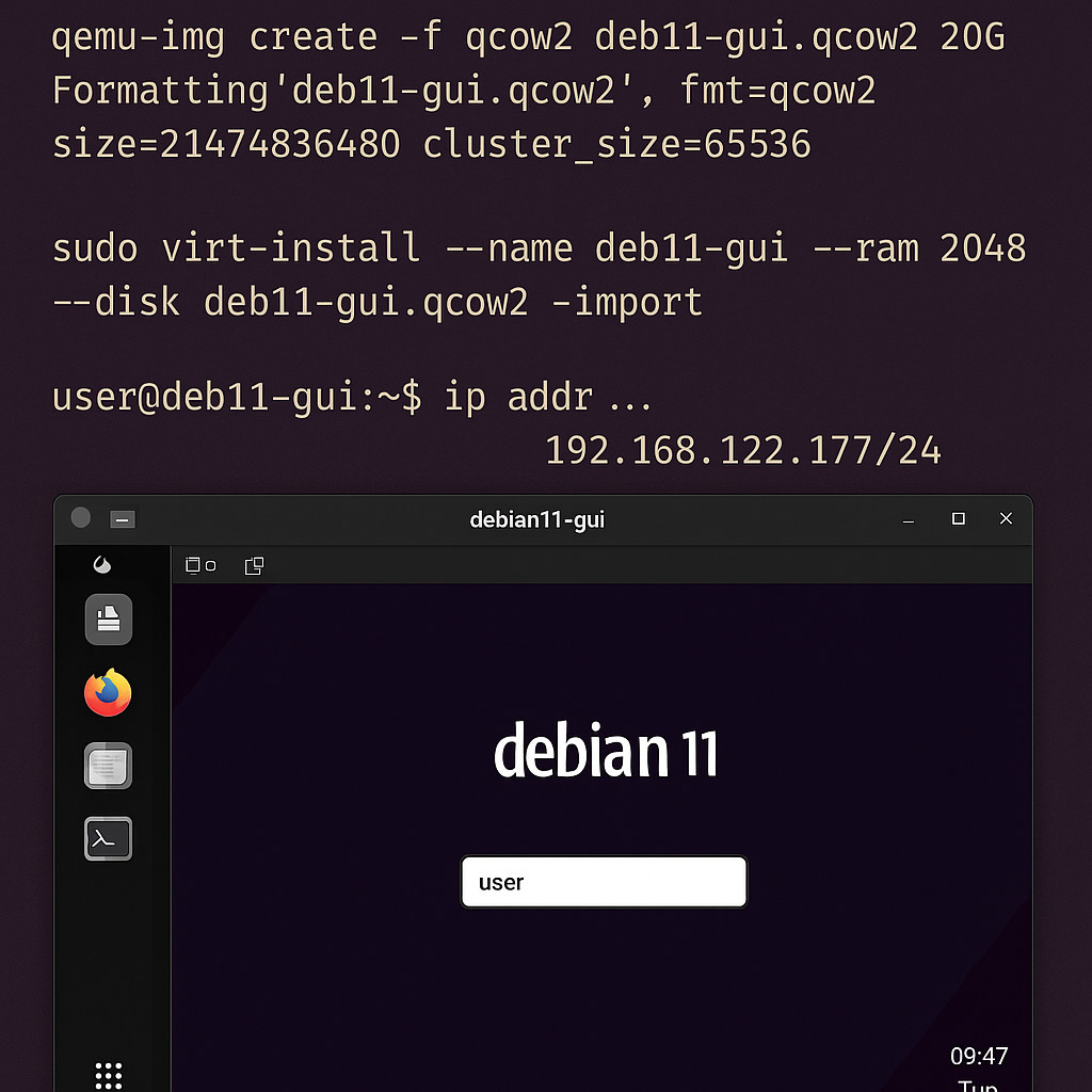 Debian KVM GUI